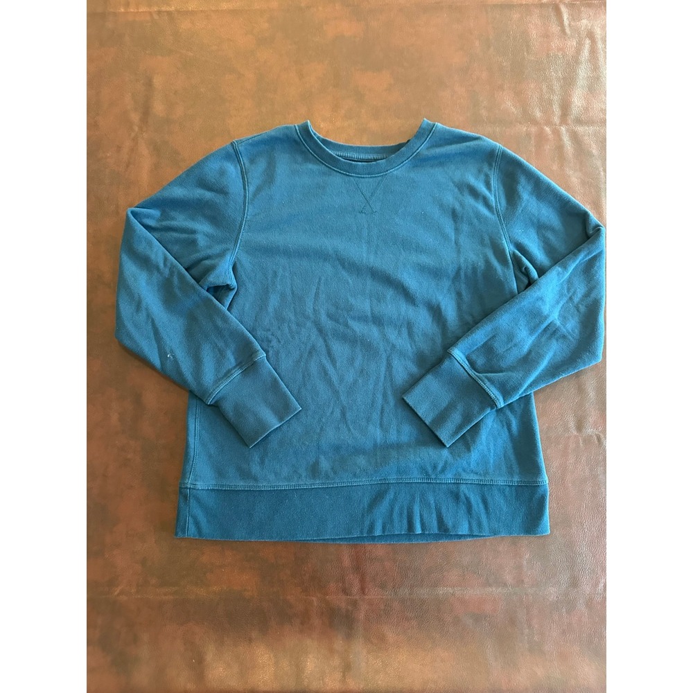 Tek Gear Ultrasoft Fleece Crewneck Sweatshirt Teal Blue Mens XL Thumbholes